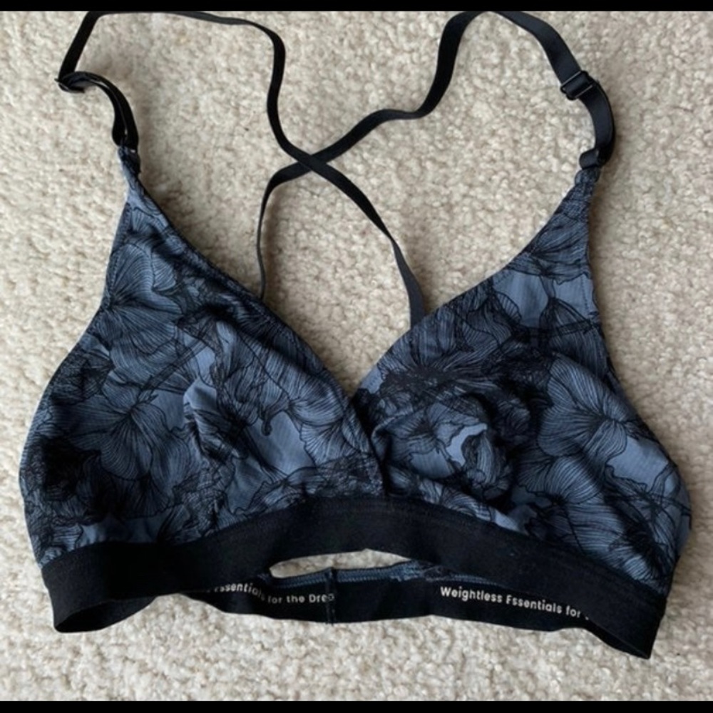 Navy Blue Floral Bralette
